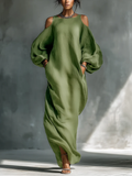 Vestido Anika — Manga Puff Hombro Descubierto