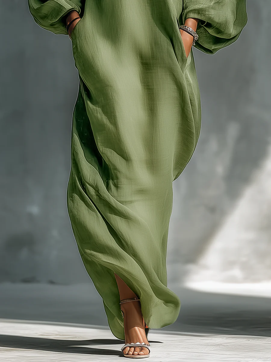 Vestido Anika — Manga Puff Hombro Descubierto